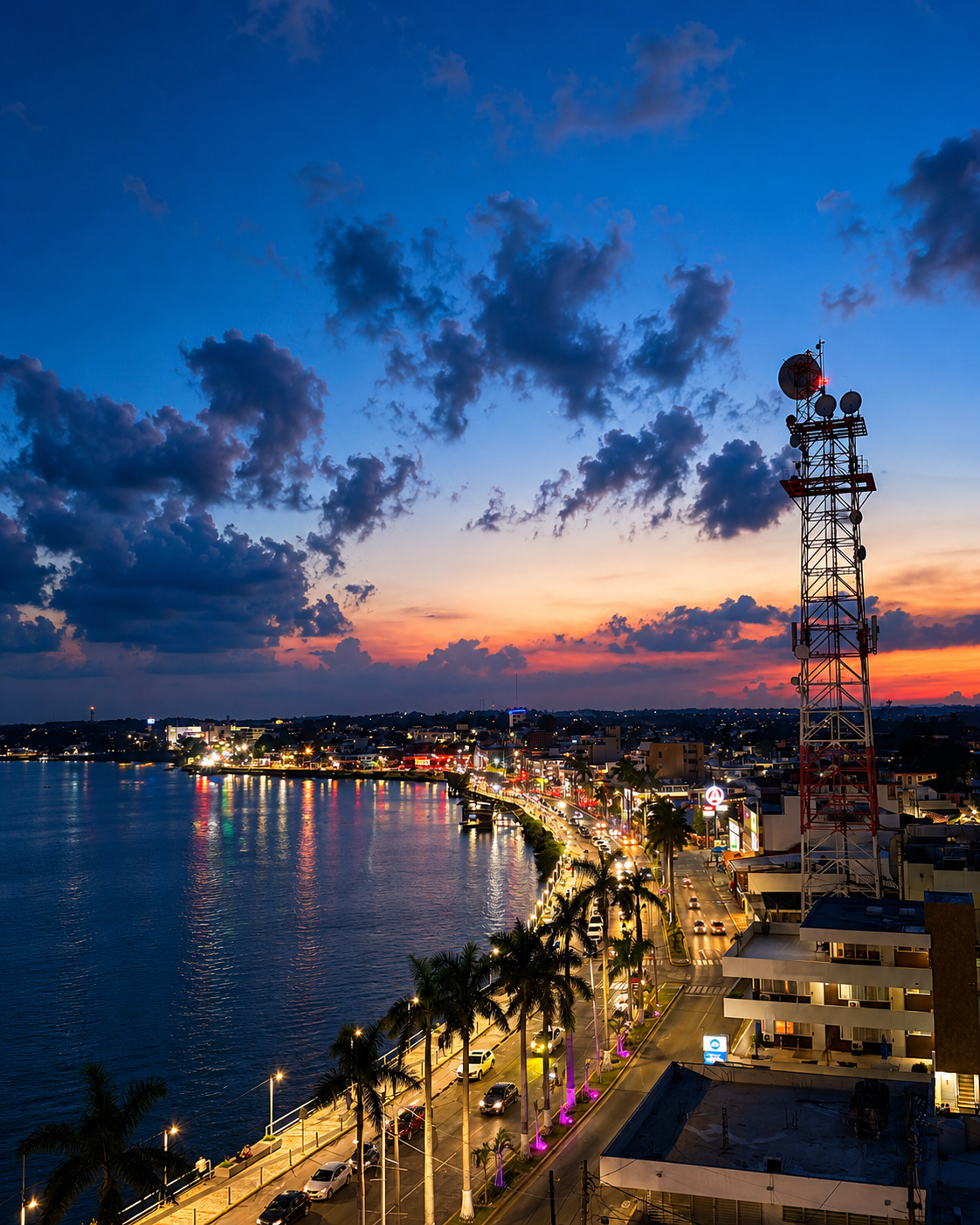 Río y malecón de Tuxpan
